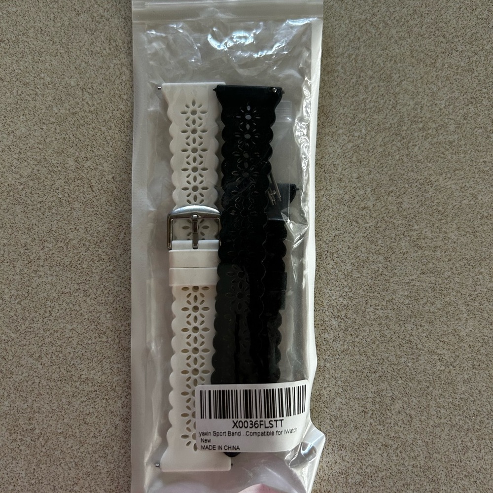 Black and White Floral Watch Bands for Fit Bit